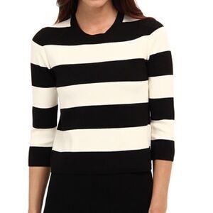 Women's Theory 'Prosecco' Crop Sweater Black/Ivory